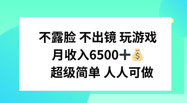 不露脸 不出境 玩游戏，月入6500 超级简单 人人可做【揭秘】-轻创淘金网